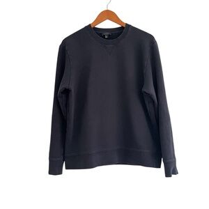 COS Crew Neck Sweatshirt Sz S Navy Blue Minimalist V-Stitch Elevated Basic